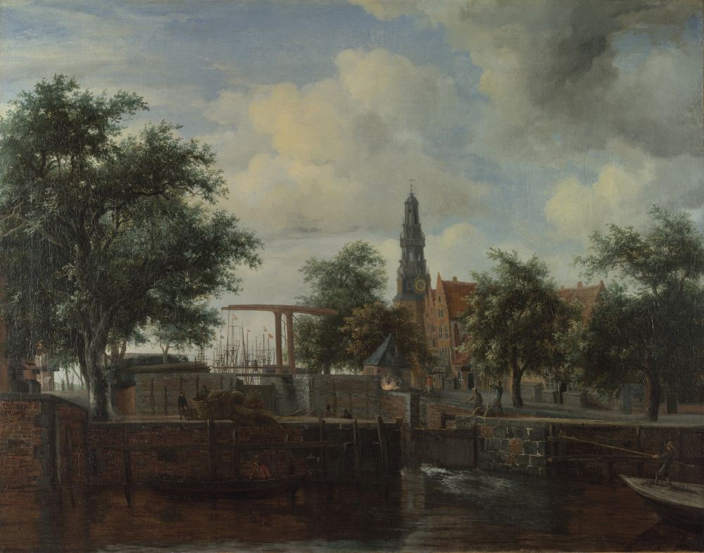 霍贝玛高清油画The Haarlem Lock, Amsterdam.tif
